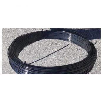 VINYL COATED BLACK STRAIGHT WIRE 1000' ROLL - FOR DEER FENCE AND CHAIN LINK