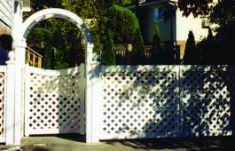 Lattice Fence & Scalloped Arbor Gate
